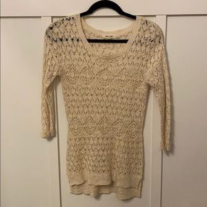 Pink Rose Cream Sweater